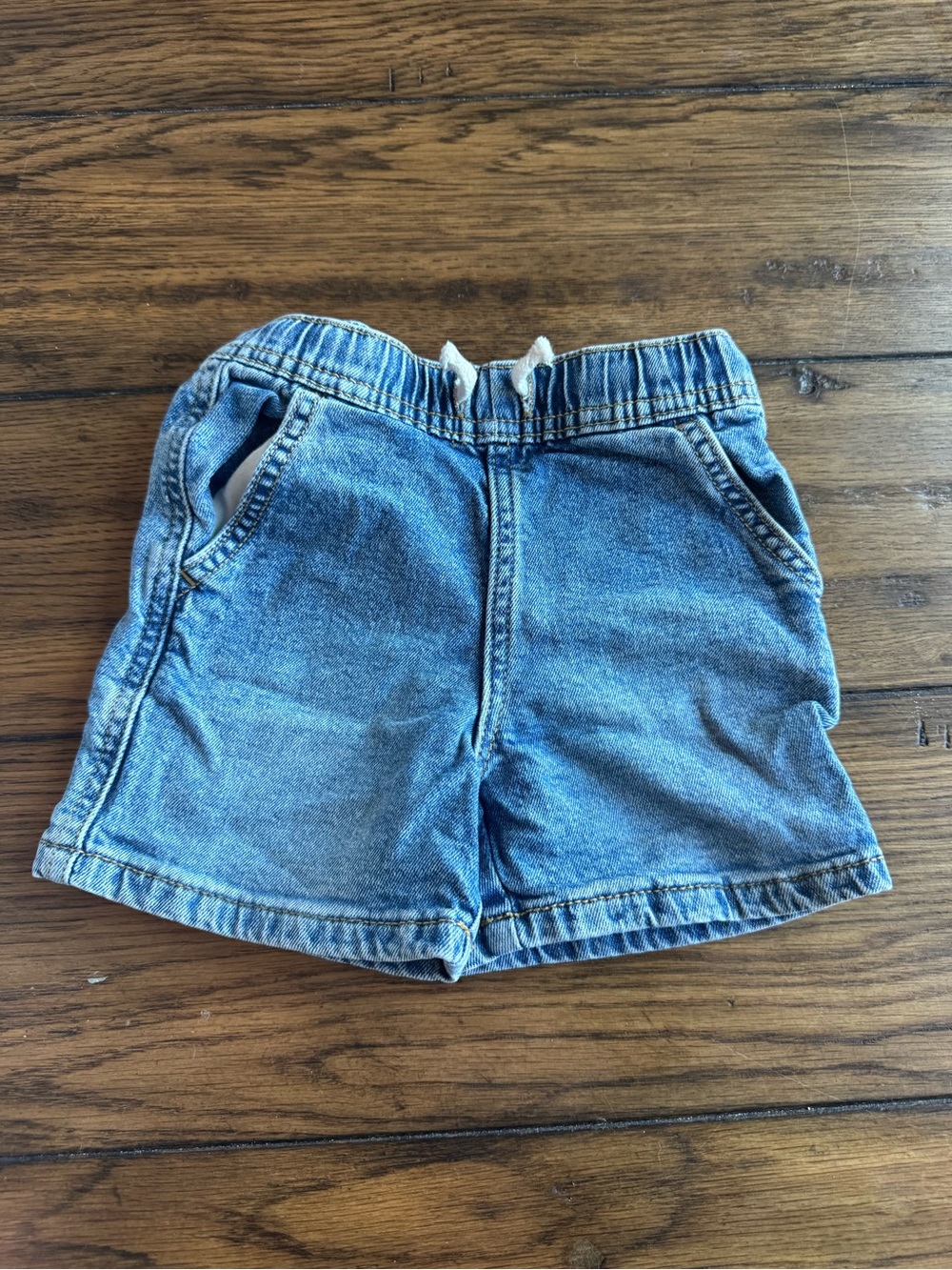 Kids Blue Denim Pull-On Shorts